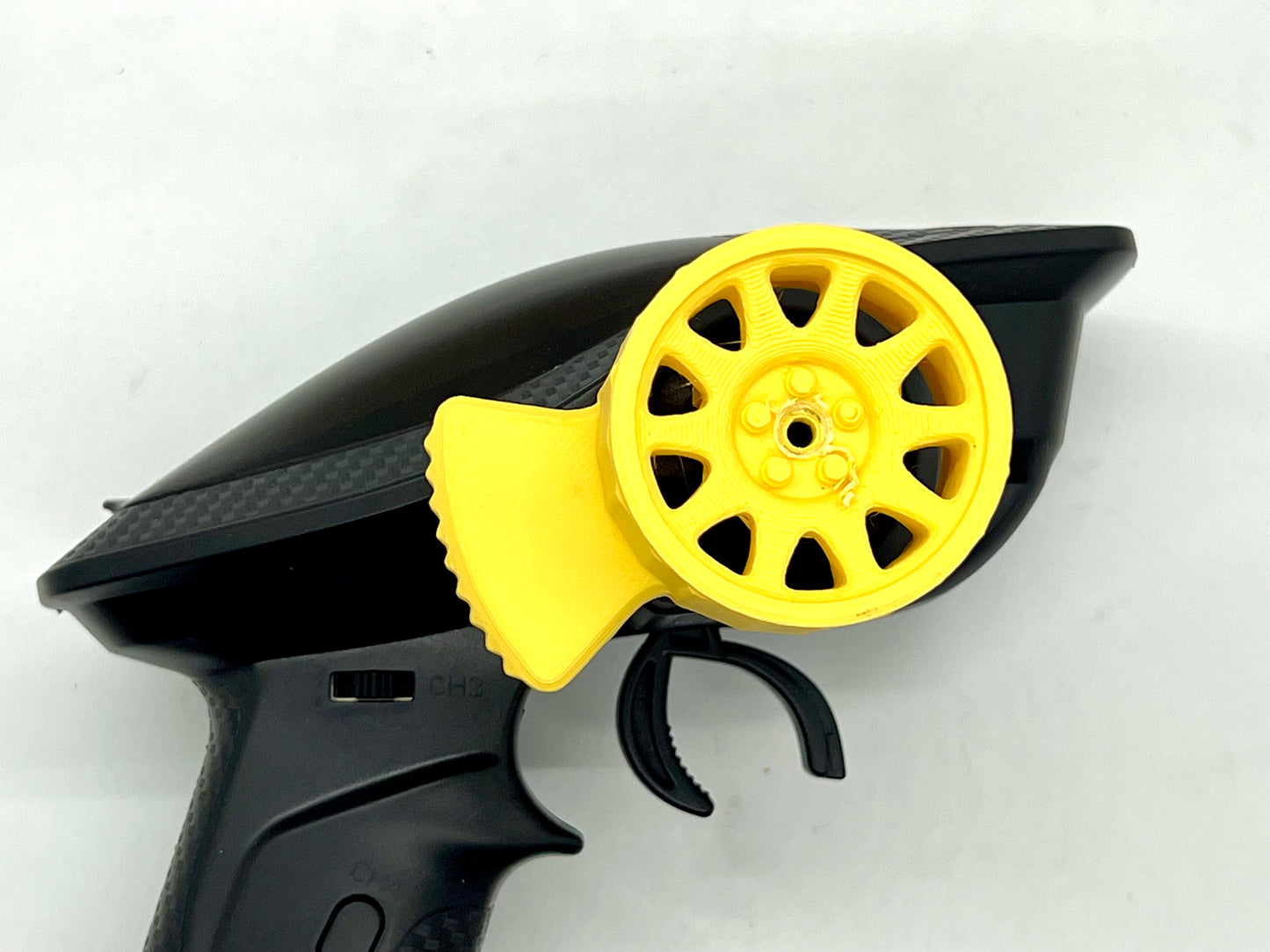 3D Thumb Adapter for Redcat Ascent 18 transmitter Yellow