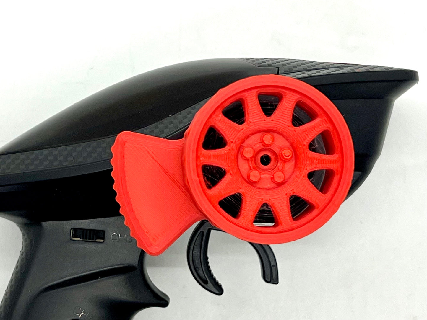 3D Thumb Adapter for Redcat Ascent 18 transmitter Red