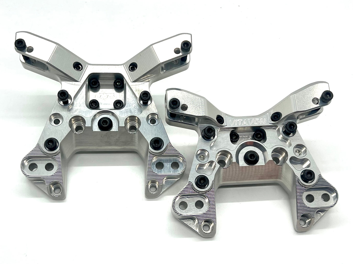 Vitavon CNC Aluminum #7075 Front & Rear Shock Tower for Arrma Kraton 8S 1/5 Silver