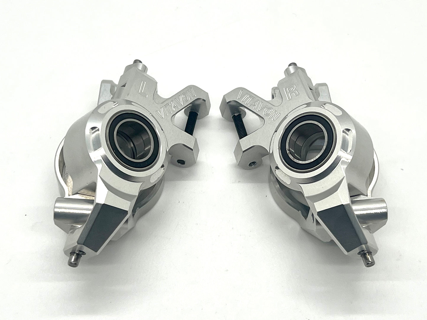 VITAVON Redesigned 7075 Front Knuckles+ C hub for XRT X-MAXX SILVER