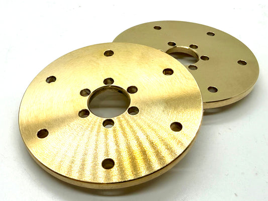 POLISHED Exocaged Brass Faces for Amazon Carbon 1.9 beadlocks