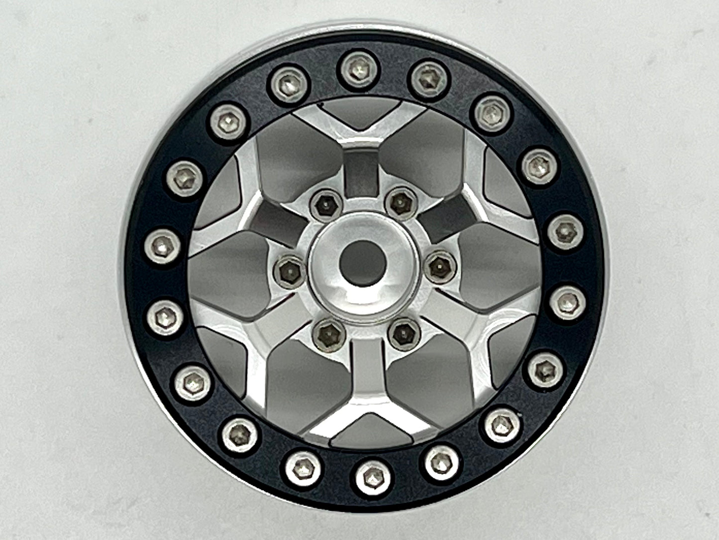 Vitavon 1.9 Beadlock Wheels Silver/Black