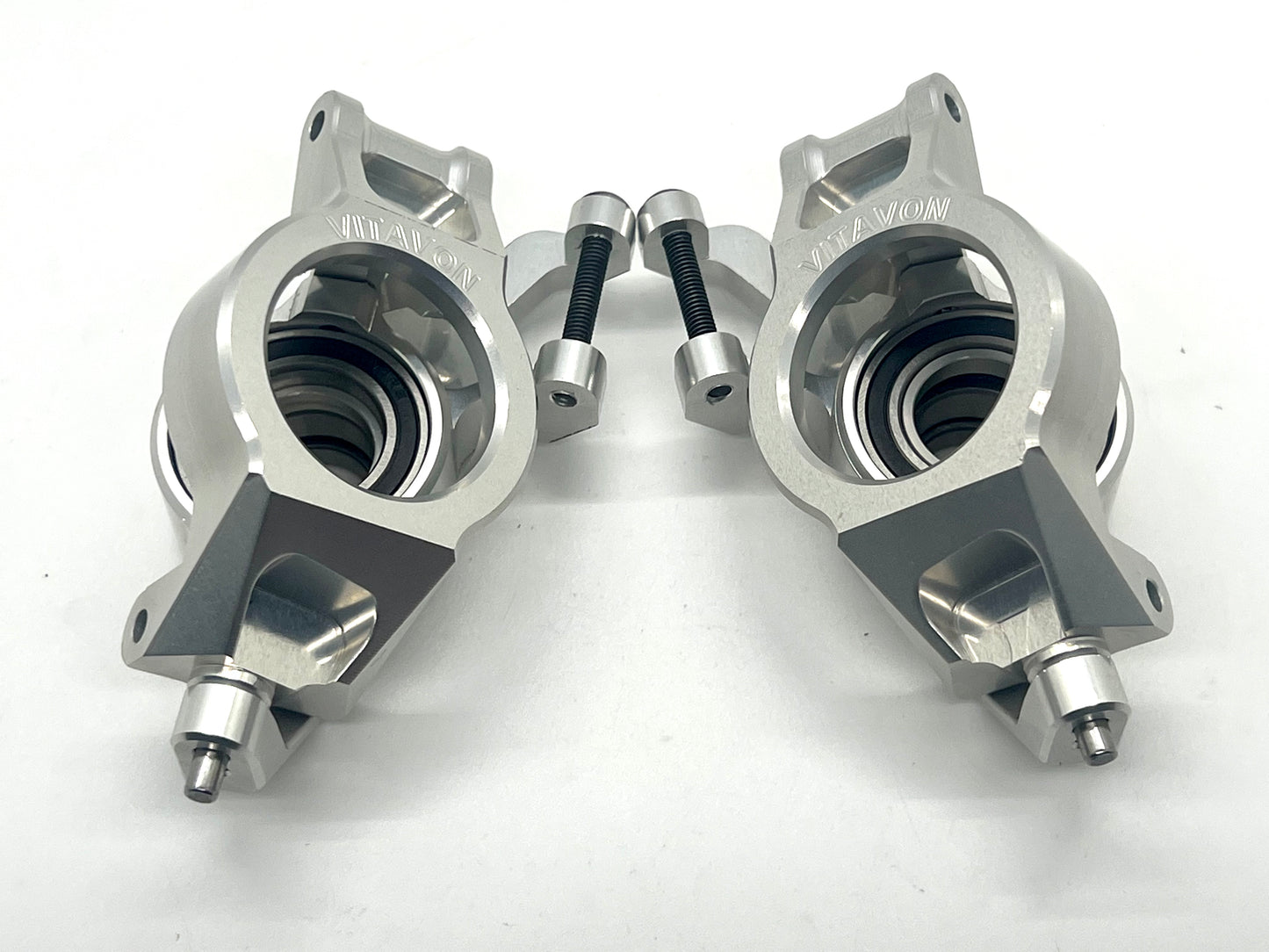 VITAVON Redesigned 7075 Front Knuckles+ C hub for XRT X-MAXX SILVER