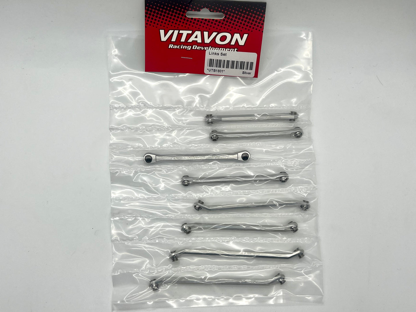 VITAVON CNC Aluminum 7075 Links Set for Axial UTB 18 Silver