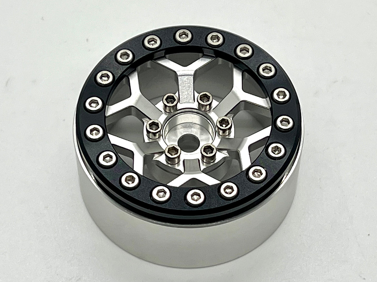 Vitavon 1.9 Beadlock Wheels Silver/Black