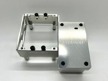 VITAVON LOSI DBXL E2.0 CNC Aluminum Servo Mount & Reciever Case silver