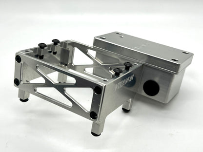 VITAVON LOSI DBXL E2.0 CNC Aluminum Servo Mount & Reciever Case silver