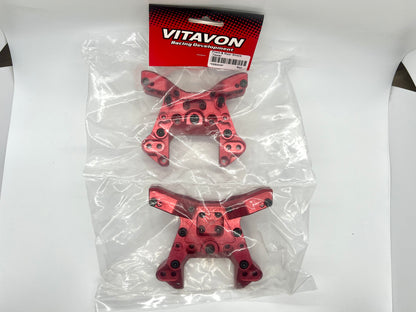 Vitavon CNC Alu #7075 Front & Rear Shock Tower for Arrma Kraton 8S 1/5 Red